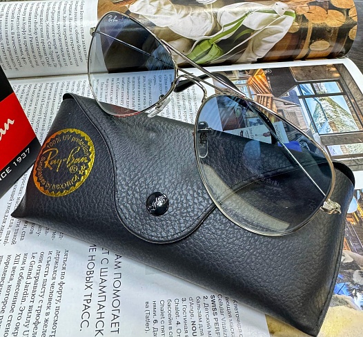 Солнцезащитные очки Ray-Ban Aviator Large Metal - Blue   