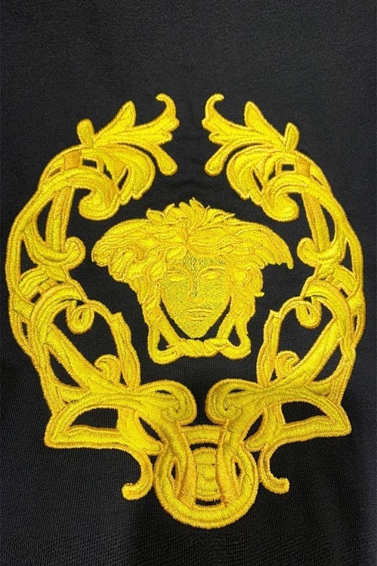 Оверсайз футболка Versace с вышивкой Medusa - Black