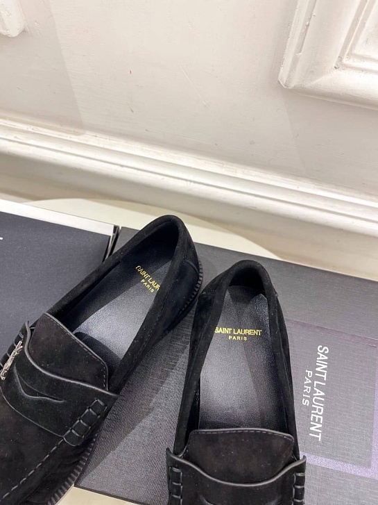 Женские замшевые лоферы Yves Saint Laurent premium