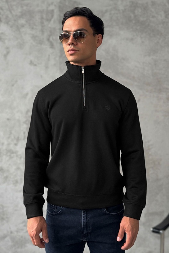 Утеплённая кофта Loro Piana zip-neck - Black