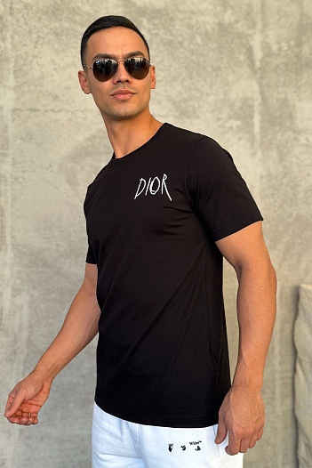 Мужская чёрная футболка Dior   