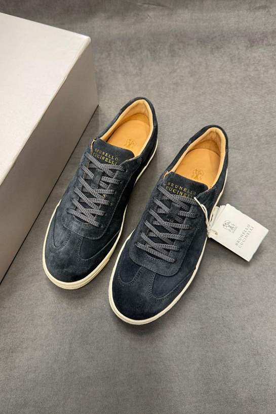 Мужские замшевые кроссовки Brunello Cucinelli
