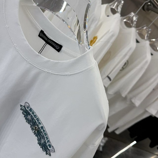 Белая оверсайз футболка Chrome Hearts Premium