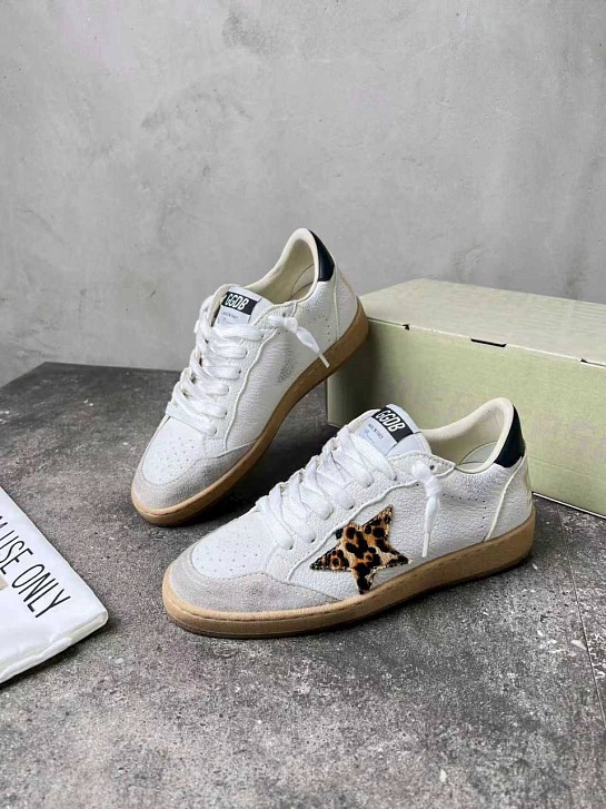 Женские кожаные кроссовки Golden Goose Ball Star premium