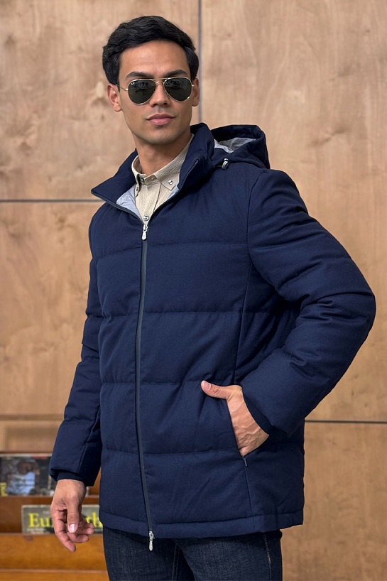 Мужской пуховик Brunello Cucinelli Premium - Navy