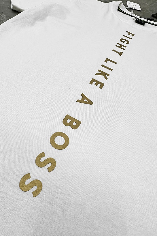 Мужская белая футболка Hugo Boss x AJBXNG