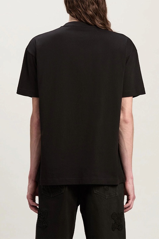 Чёрная футболка Palm Angels Los Angeles monogram spray