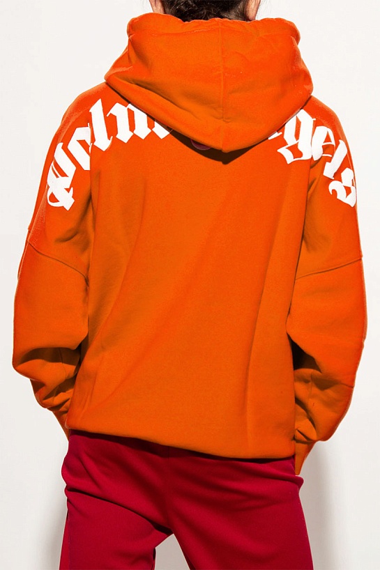 Оранжевое оверсайз худи Palm Angels Classic logo-print