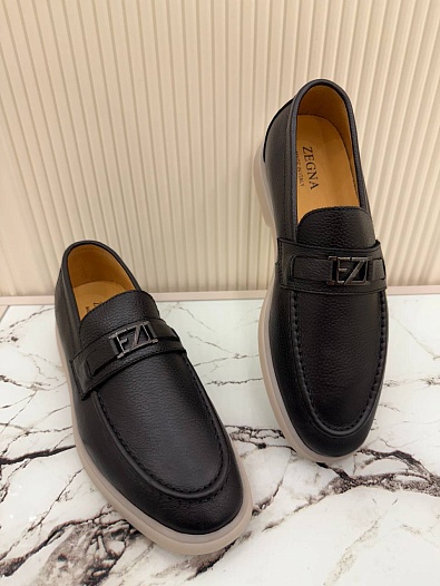 Мужские кожаные лоферы Ermenegildo Zegna   