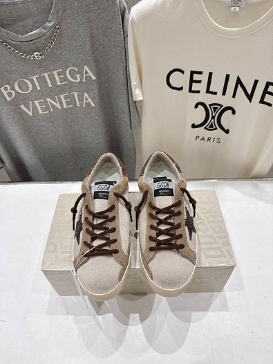 Женские кожаные кроссовки Golden Goose Super Star premium   