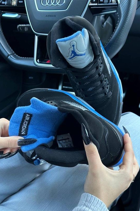 Кроссовки Nike Air Jordan 5 Retro - Black / Blue