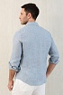 Льняная рубашка Brunello Cucinelli Premium - Blue