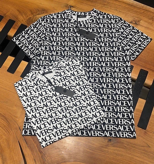 Мужская футболка Versace monogram all-over   
