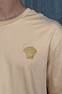 Бежевая оверсайз футболка Versace Medusa Head patch