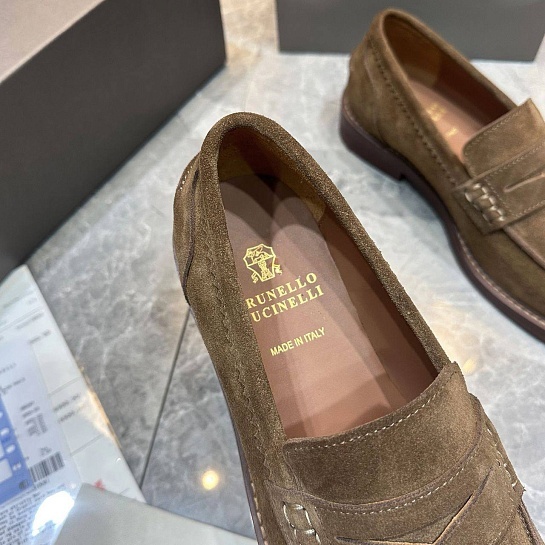 Мужские замшевые лоферы Brunello Cucinelli Premium