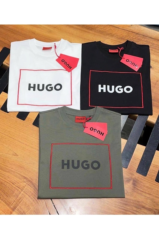Мужская футболка Hugo Boss белого цвета