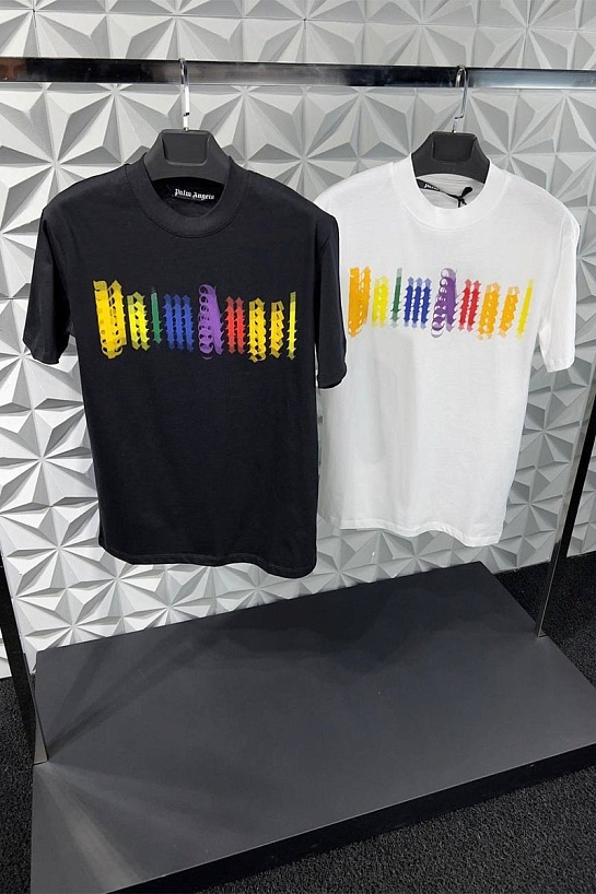 Мужская чёрная футболка Palm Angels