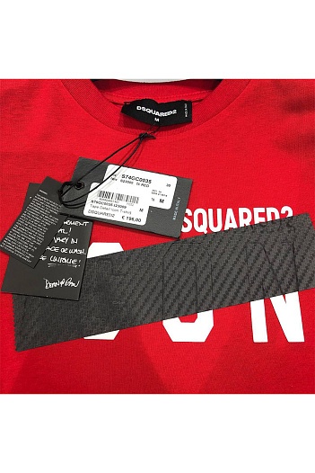 Мужская футболка Dsquared2 Tape Detail - White   