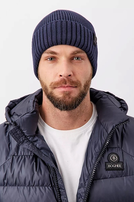 Шапка на флисе Bogner ribbed - Navy