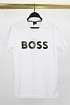 Футболка белого цвета Hugo Boss monogram-filled
