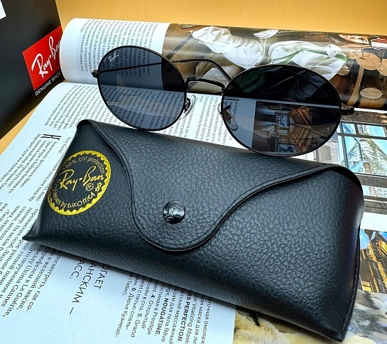Солнцезащитные очки Ray-Ban Oval Metal - Black