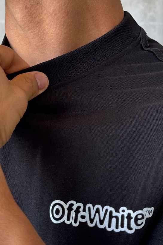 Чёрная оверсайз футболка Off-White
