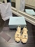 Женские кожаные сандалии Prada Monolith Fisherman - Yellow