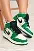 Женские кроссовки Nike Dunk High -  White / Green