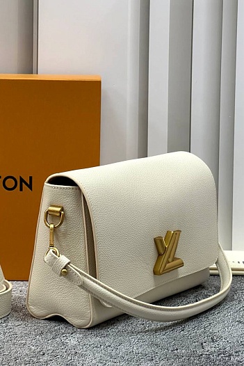 Женская кожаная сумка Louis Vuitton Soft Twist Premium 27x19x9 см - White   