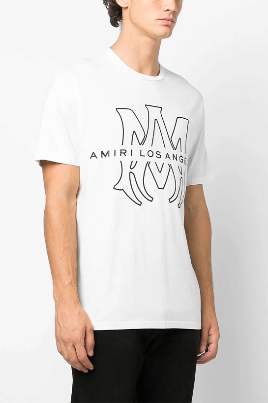 Мужская белая футболка Amiri Los Angeles