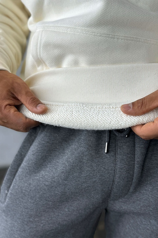 Утеплённое оверсайз худи Palm Angels Classic Logo - White