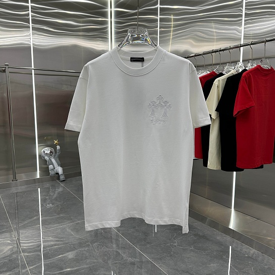 Белая оверсайз футболка Chrome Hearts Premium