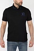 Чёрное поло Armani Exchange embroidered-logo