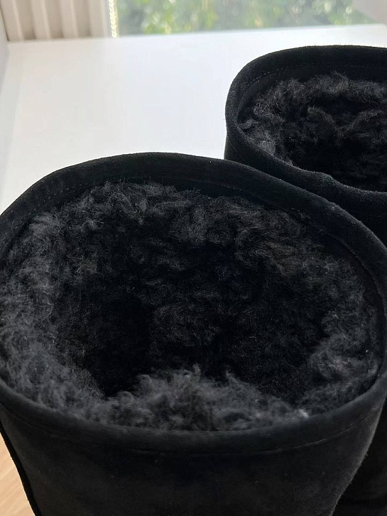 Женские ботинки Balenciaga Alaska Fur High Boot Premium  - Black