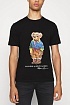 Мужская чёрная футболка Роlо Ralрh Lаurеn "Bear"