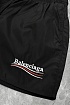 Чёрные шорты Balenciaga Political Campaign logo