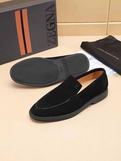 Мужские замшевые лоферы Ermenegildo Zegna   