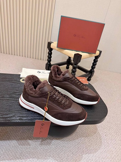 Кроссовки с мехом Loro Piana Week End Walk Evo premium   