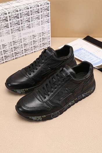 Чёрные кожаные кроссовки Premiata Mick   