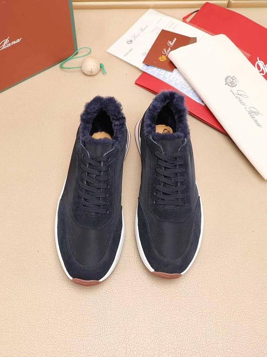 Кроссовки с мехом Loro Piana Week End Walk Evo