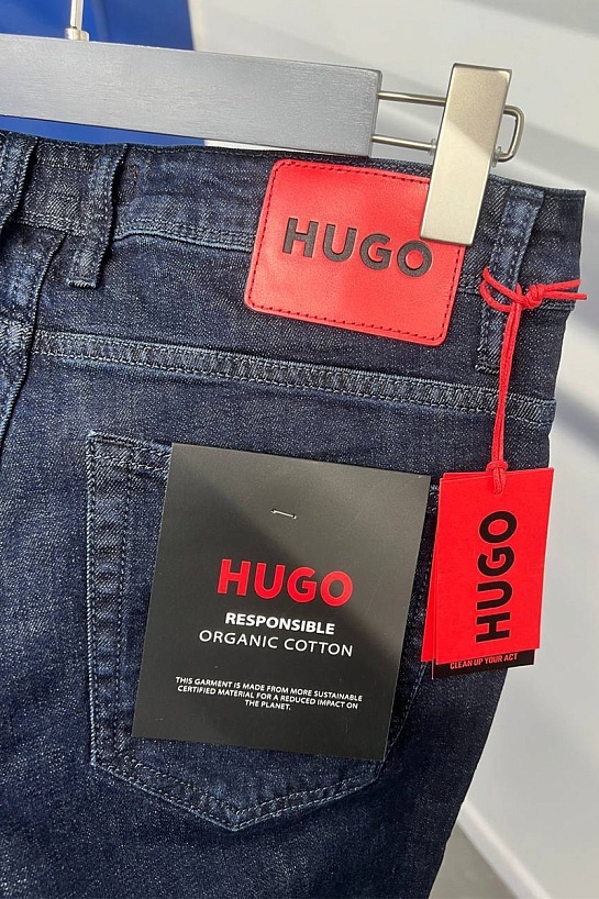 Мужские тёмно-синие джинсы Hugo Boss regular fit