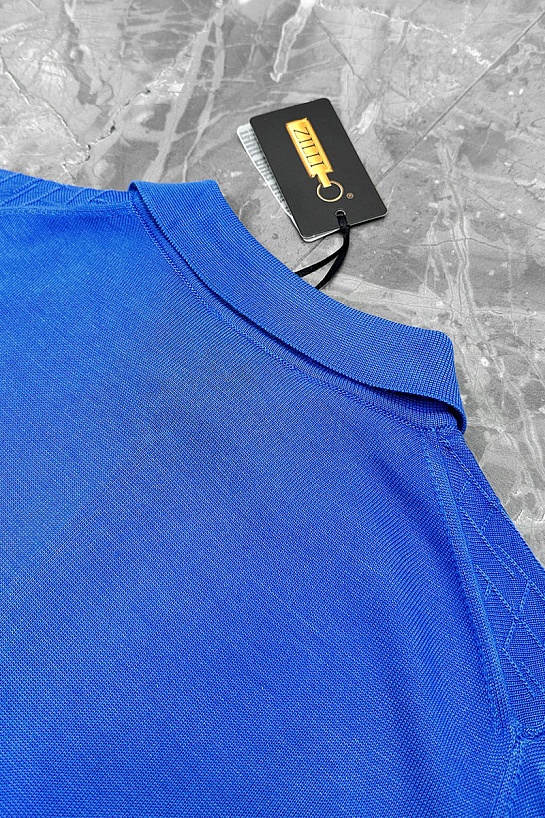 Поло с длинным рукавом Zilli zip-up - Blue