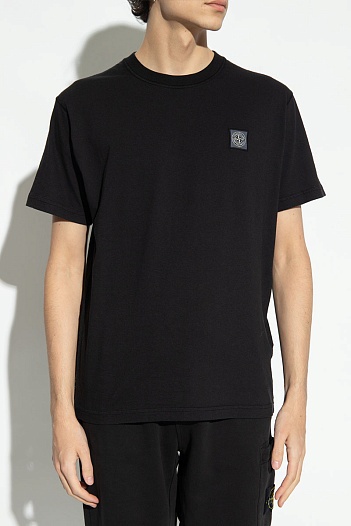 Мужская футболка Stone Island compass-patch - Black   