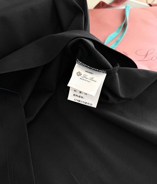 Мужская чёрная футболка Loro Piana premium