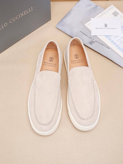 Мужские замшевые лоферы Brunello Cucinelli   