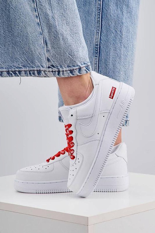 Кроссовки Supreme x Nike Air Force 1 - White / Red