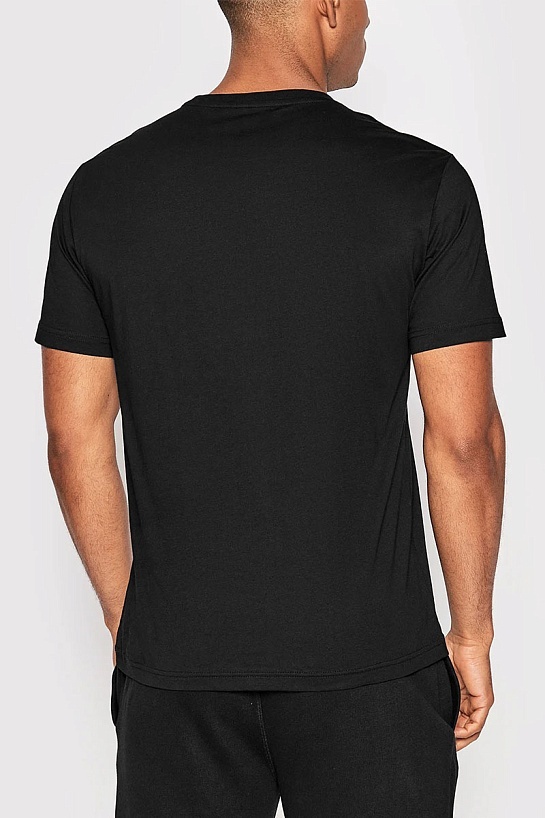 Футболка чёрного цвета Emporio Armani 7 logo-print