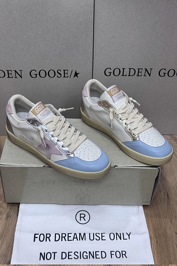 Женские кожаные кроссовки Golden Goose Ball Star premium   