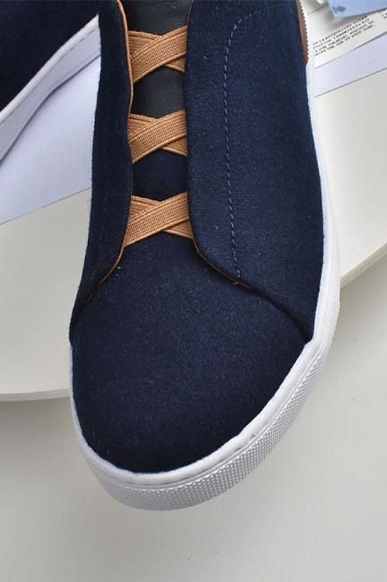 Синие кроссовки Ermenegildo Zegna Triple Stitch Wool