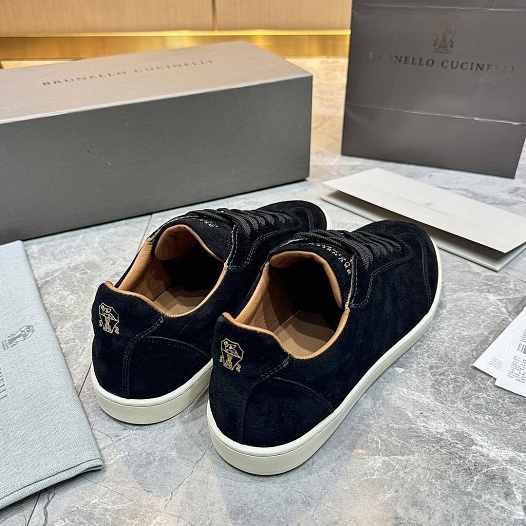 Мужские замшевые кроссовки Brunello Cucinelli   